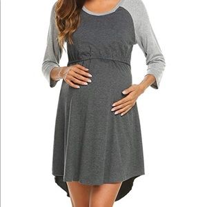 Maternity Dress Nursing Nightgown
